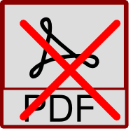 PDF Symbol durchgestrichen