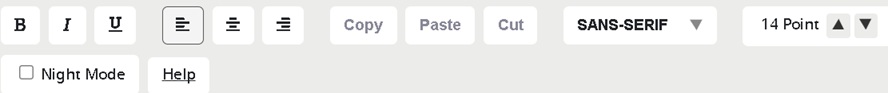 Screenshot Toolbar aus dem APG Beispiel. 
